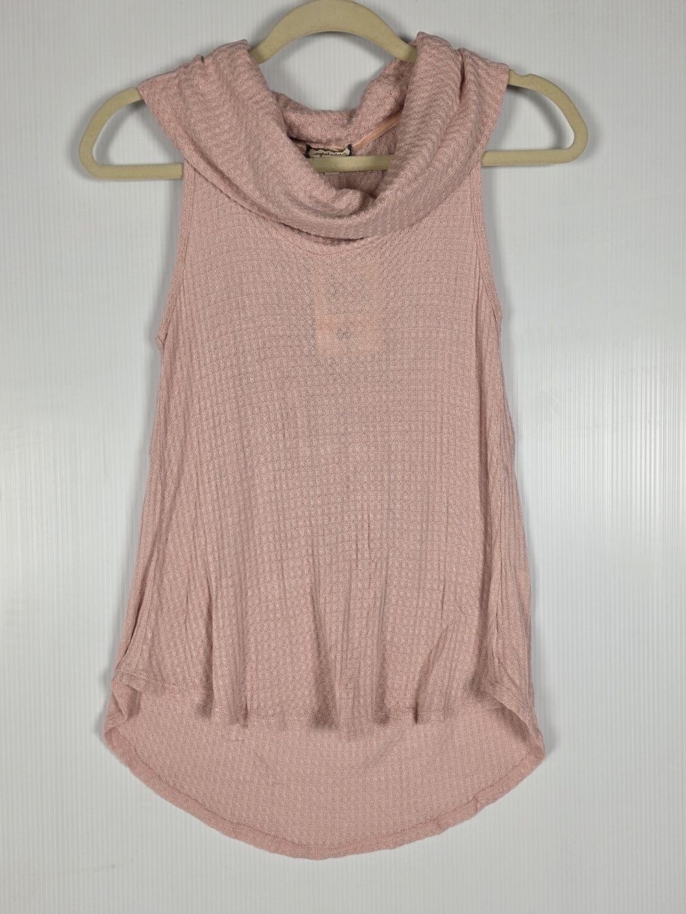 Eyeshadow Pink Sleeveless Cowl Neck Tank